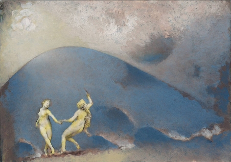Lino Mannocci, La Danse, 2012    Oil on postcard 4 x 5 3/4 inches