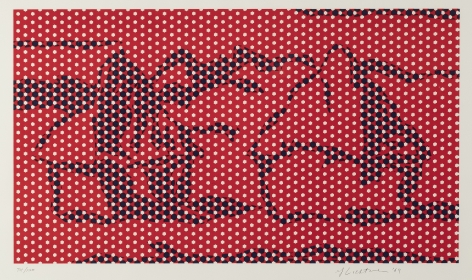 Lichtenstein  (American, 1923-1997)  Haystack #5, 1969, Edition 74  Lithograph and screenprint 13 ½ x 23 ½ inches
