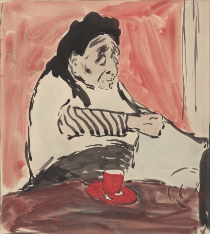 Edouard Vuillard  The Artist’s Grandmother, 10 rue Miromesnil, 1887-91  Watercolor on paper 7 1/8 × 6¼ inches