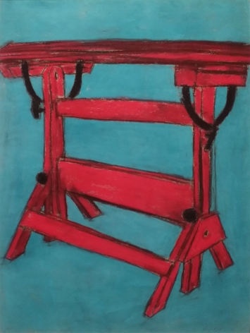 George Segal, Untitled (Drawing Table), 1968, Pastel on paper 19 x 25 inches