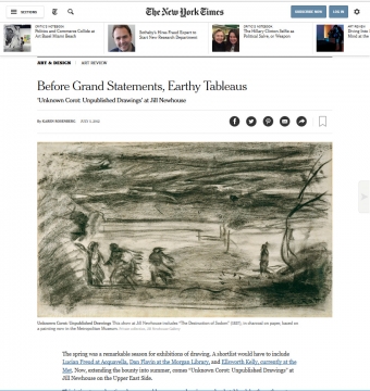 NYT Review: Before Grand Statements, Earthy Tableaus: ‘Unknown Corot: Unpublished Drawings’ at Jill Newhouse, July 2012