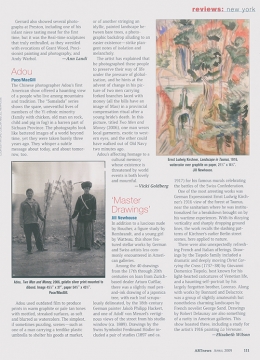 Review in Artnews: Master Drawings at Jill Newhouse Gallery, April 2009